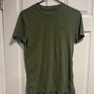 American Eagle XS extra small green crewneck 2 FOR 1 AEO Two tee bundle